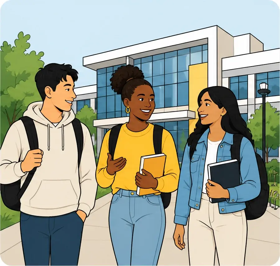 A college connecting students and alumni to careers